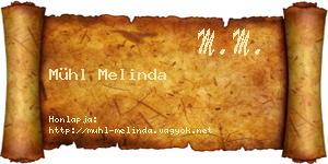 Mühl Melinda névjegykártya
