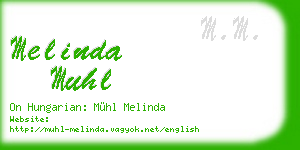melinda muhl business card